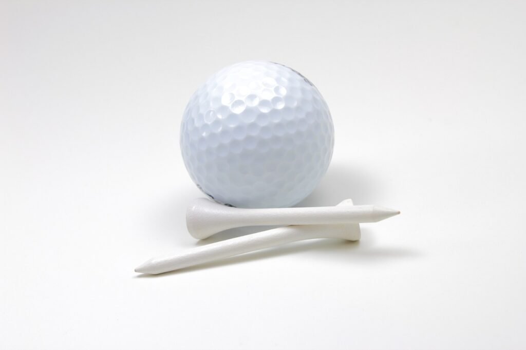 golf ball and T